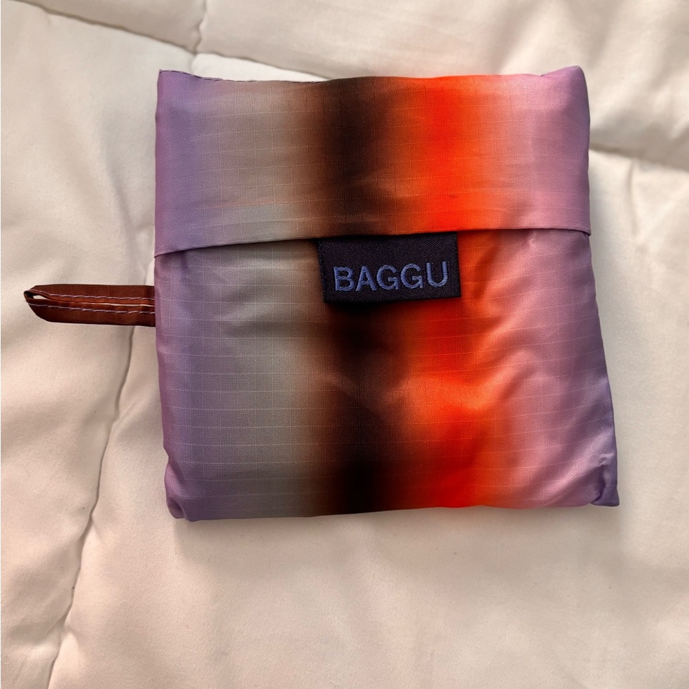 BAGGU Poppy and Lilac gradient stripes standard reusable NWOT